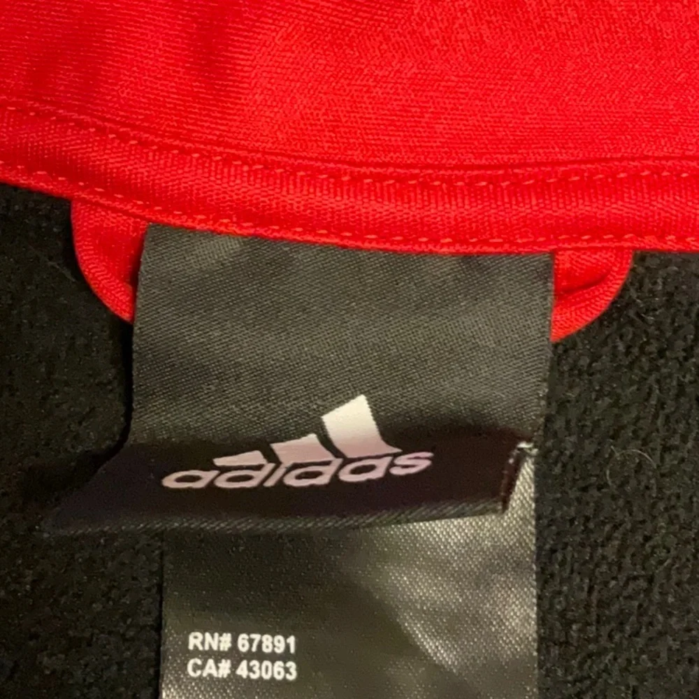Adidas Red and Black Hoodie